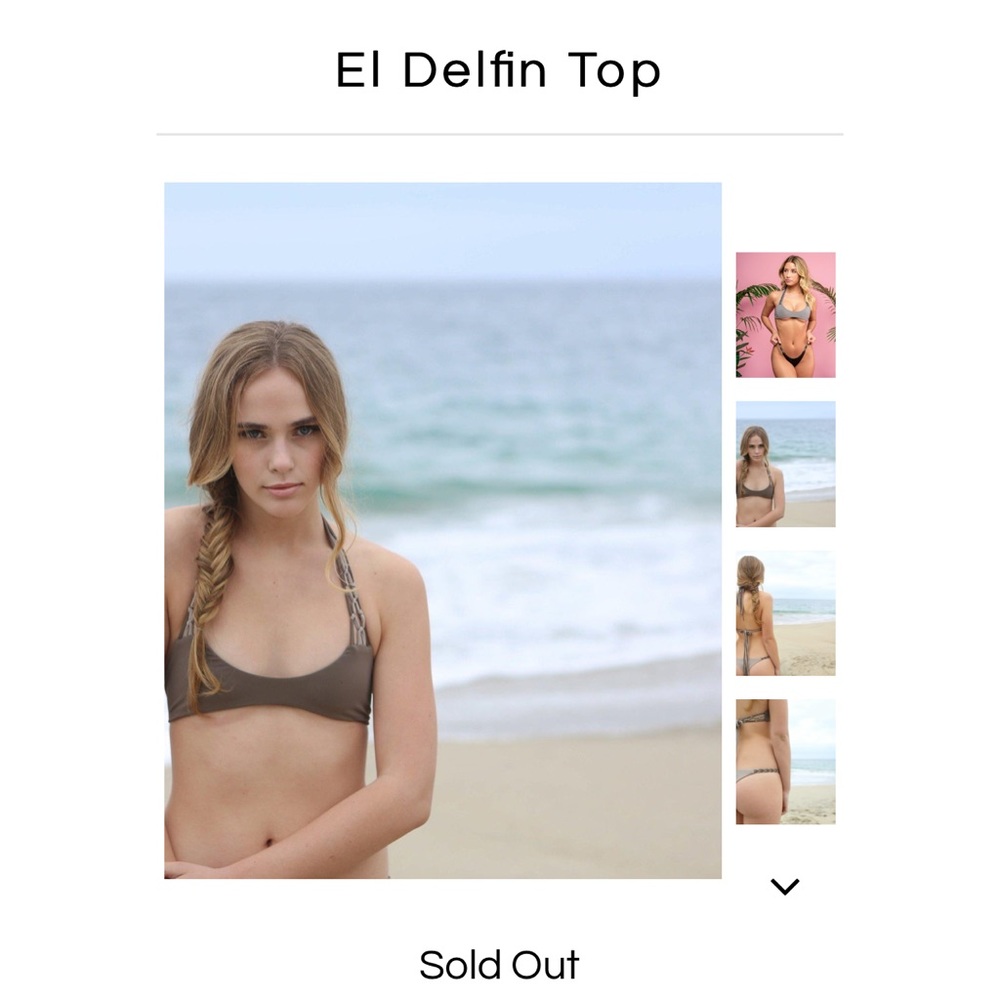 Siempre Golden El Delfin Bathing Suit Top